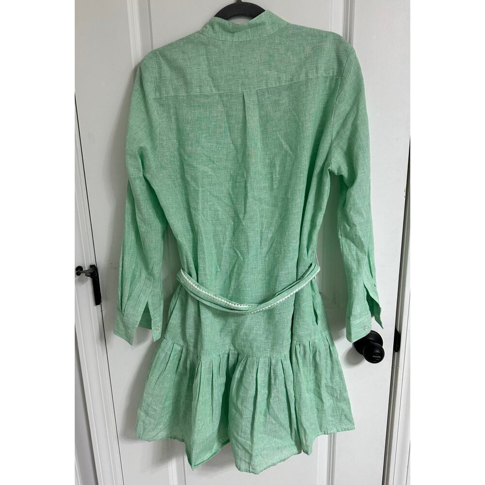 Tuckernuck Mint Green Mini Dress with Tie Waist - Picture 3 of 4